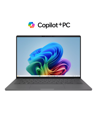 Лаптоп ASUS Zenbook A14 UX3407QA-QD306W, 14" OLED 1920x1200, Snapdragon X X1 26 100, 32GB LPDDR5X, 1TB SSD, Win 11 Home - 90NB15