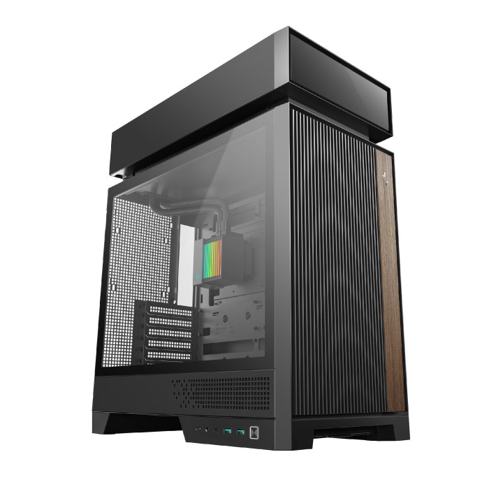 Кутия за компютър DeepCool CL6600, ATX Mid Tower, Modular Split-Chamber, 360mm AIO, 2x120mm ARGB, Tempered Glass - R-CL6600-BKNN