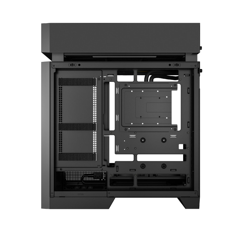 Кутия за компютър DeepCool CL6600, ATX Mid Tower, Modular Split-Chamber, 360mm AIO, 2x120mm ARGB, Tempered Glass - R-CL6600-BKNN