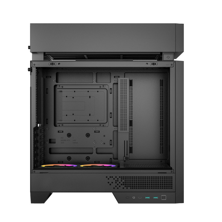 Кутия за компютър DeepCool CL660, ATX Middle Tower, Split-Chamber, 2x120mm ARGB, Tempered Glass - R-CL660-BKNNA0-G-1 - 4