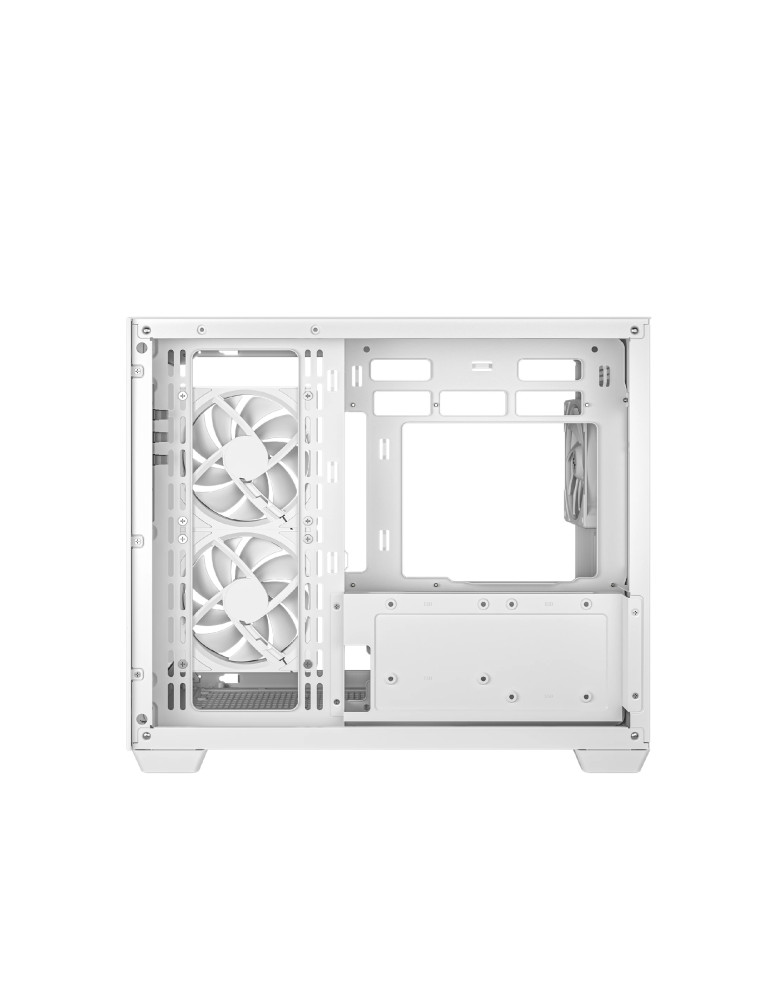 Кутия за компютър DeepCool CG330 3F WH, Mini Tower mATX, Tempered Glass, 3x120mm ARGB Вентилатори, Водно охлаждане до 360mm - R-