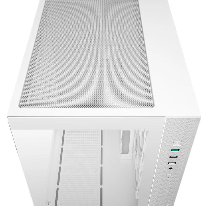 Кутия за компютър DeepCool CG330 3F WH, Mini Tower mATX, Tempered Glass, 3x120mm ARGB Вентилатори, Водно охлаждане до 360mm - R-