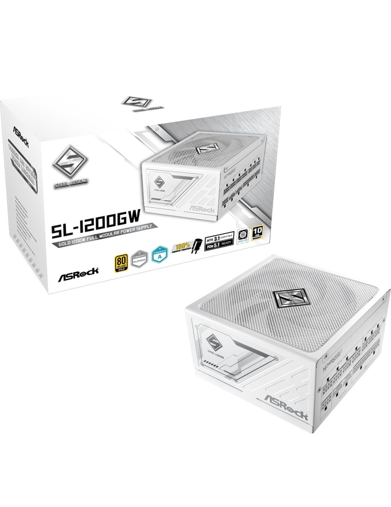 Модулно захранване ASROCK SL-1200GW, 1200W, 80 Plus GOLD, Full Modular, ATX 3.1 - 90-UXS120-GFEABA - 1