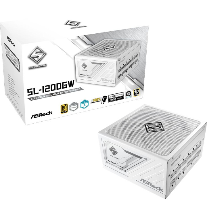 Модулно захранване ASROCK SL-1200GW, 1200W, 80 Plus GOLD, Full Modular, ATX 3.1 - 90-UXS120-GFEABA - 1