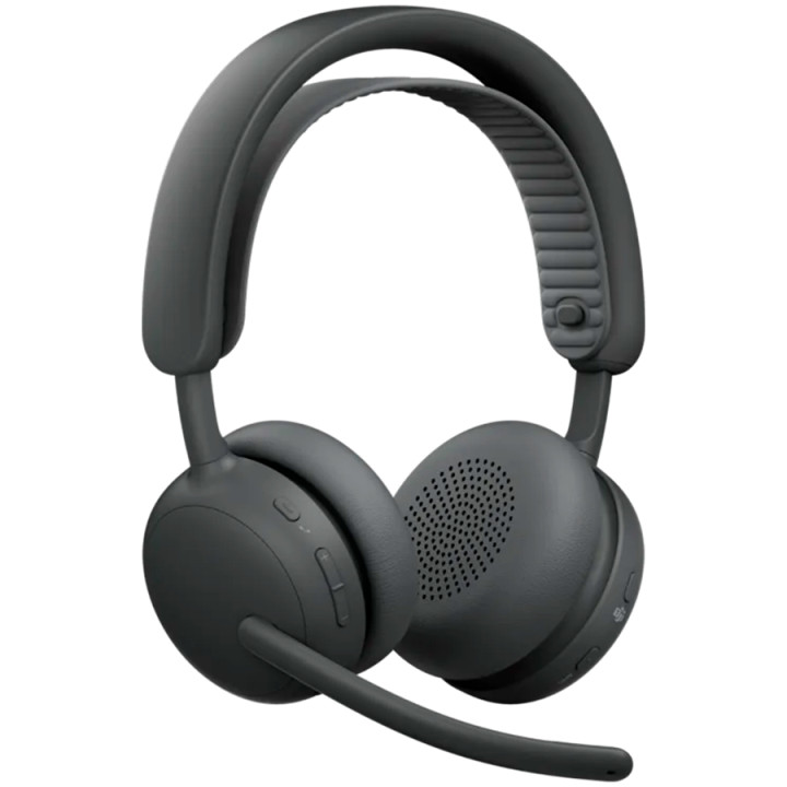 Професионални Bluetooth слушалки  Logitech Zone Wireless 2, Bluetooth 5.3, 40mm динамични, 48ч батерия, шумопотискане, Graphite 