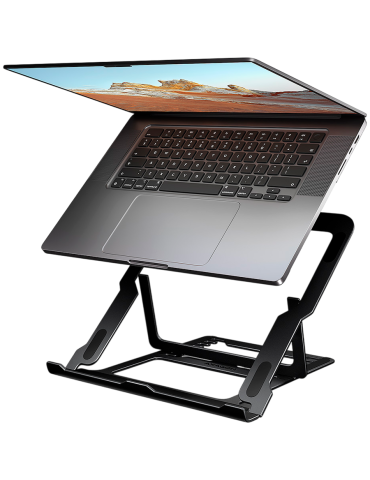 Поставка за лаптоп AXAGON STND-LAB, 10"-17.3", алуминиева, 8 позиции, черна - 8595247909220 - 1