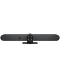 Професионална видеоконферентна система с 4K PTZ камера Logitech Rally Bar Graphite, 4K 3840x2160, PTZ 5x оптично, 6 микрофона с 