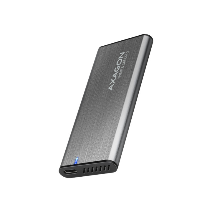 Външен диск AXAGON EEM2-SG2, USB-C 3.2 Gen 2, M.2 NVMe/SATA, Алуминий - EEM2-SG2 - 1