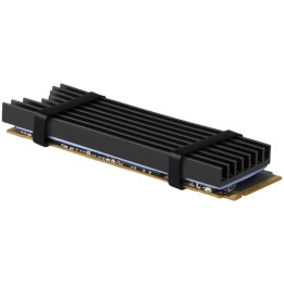SSD охладител AXAGON CLR-M2L6, M.2 2280, алуминий, силиконови термопад, височина 6mm - CLR-M2L6 - 1