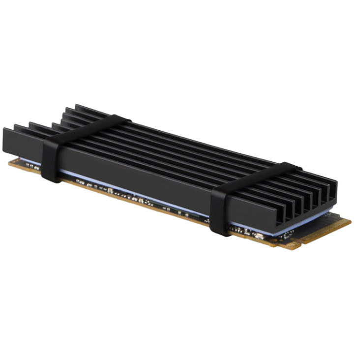 SSD охладител AXAGON CLR-M2L6, M.2 2280, алуминий, силиконови термопад, височина 6mm - CLR-M2L6 - 1
