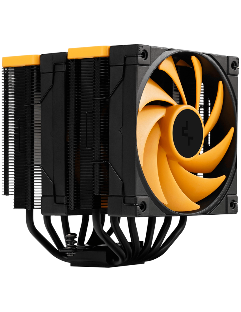 Охладител за процесор DeepCool AK620 Zero Dark Zoria, 2x120mm PWM, 6 тепловодни тръби, LGA1155/1150/1151/2011/2011-v3/2066/AM4/A