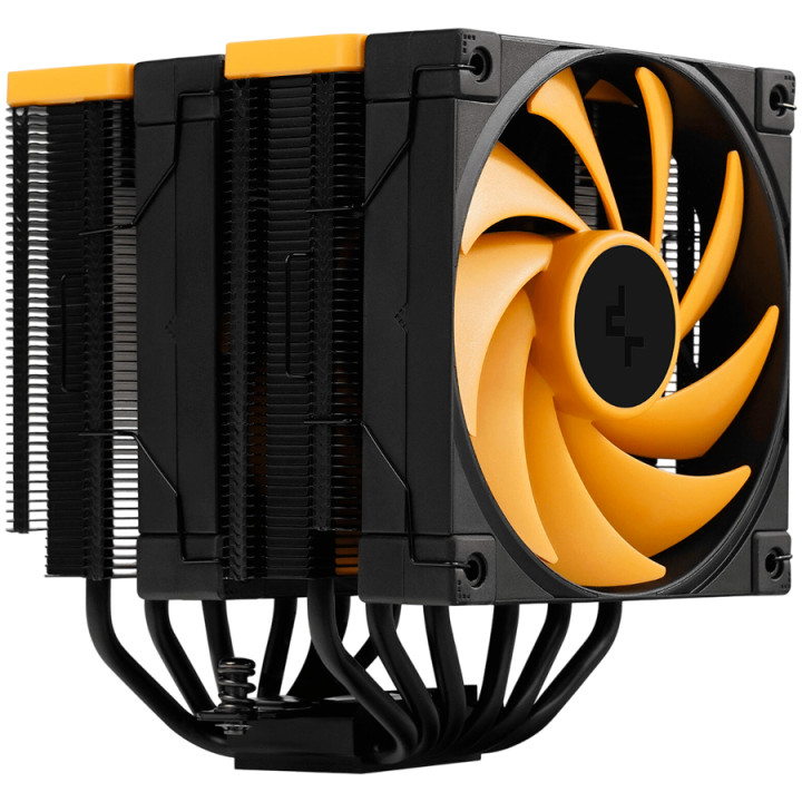 Охладител за процесор DeepCool AK620 Zero Dark Zoria, 2x120mm PWM, 6 тепловодни тръби, LGA1155/1150/1151/2011/2011-v3/2066/AM4/A