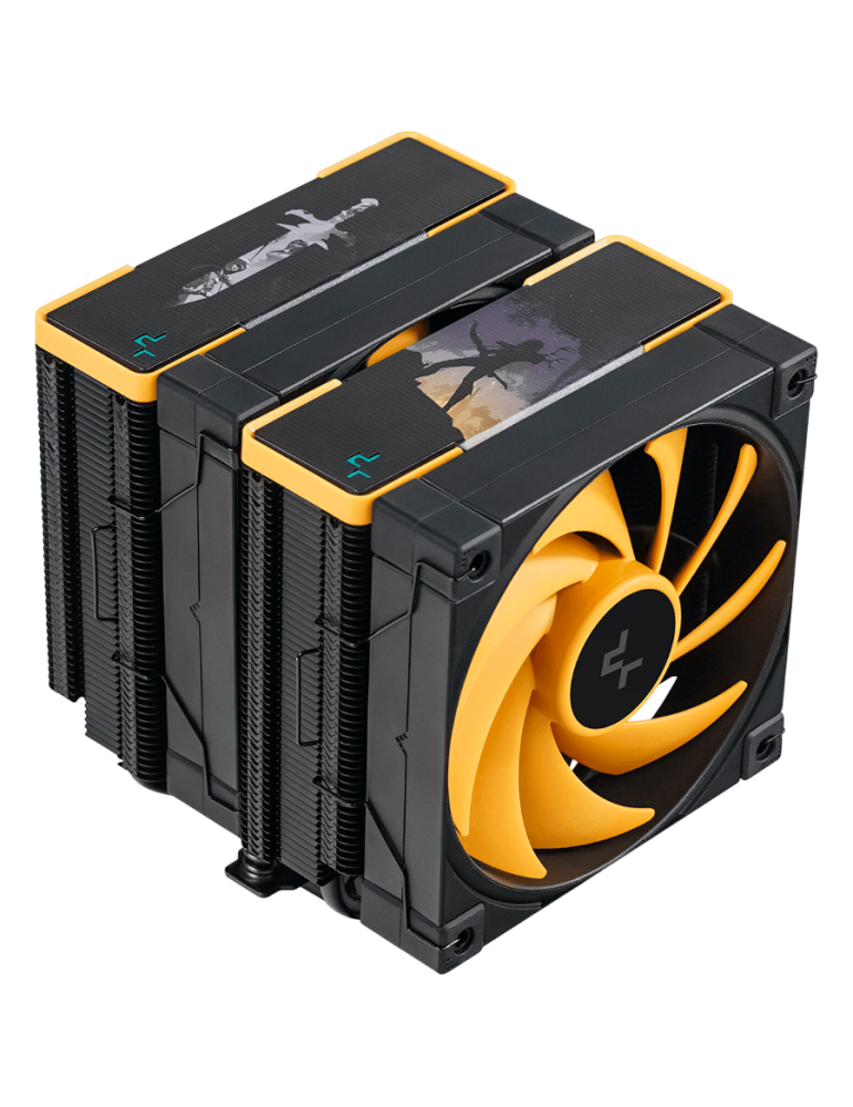 Охладител за процесор DeepCool AK620 Zero Dark Zoria, 2x120mm PWM, 6 тепловодни тръби, LGA1155/1150/1151/2011/2011-v3/2066/AM4/A