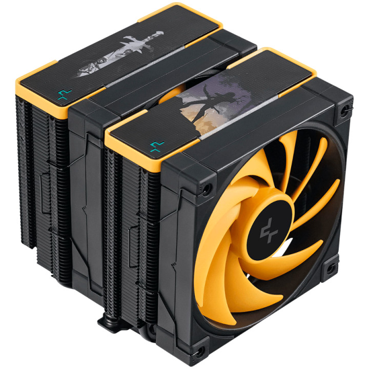 Охладител за процесор DeepCool AK620 Zero Dark Zoria, 2x120mm PWM, 6 тепловодни тръби, LGA1155/1150/1151/2011/2011-v3/2066/AM4/A