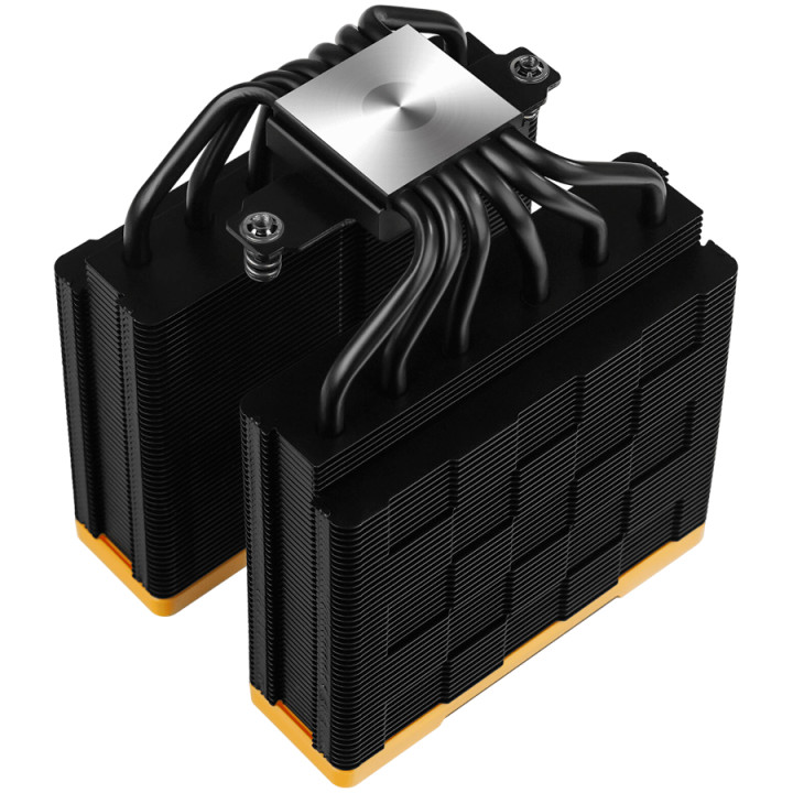 Охладител за процесор DeepCool AK620 Zero Dark Zoria, 2x120mm PWM, 6 тепловодни тръби, LGA1155/1150/1151/2011/2011-v3/2066/AM4/A