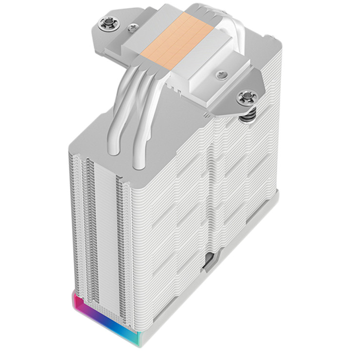 Охладител за процесор DeepCool AK400 DIGITAL PRO WH, 120mm PWM Fan, Digital Display, ARGB, 4 Heatpipes, LGA1851/1700/1200/115x/A