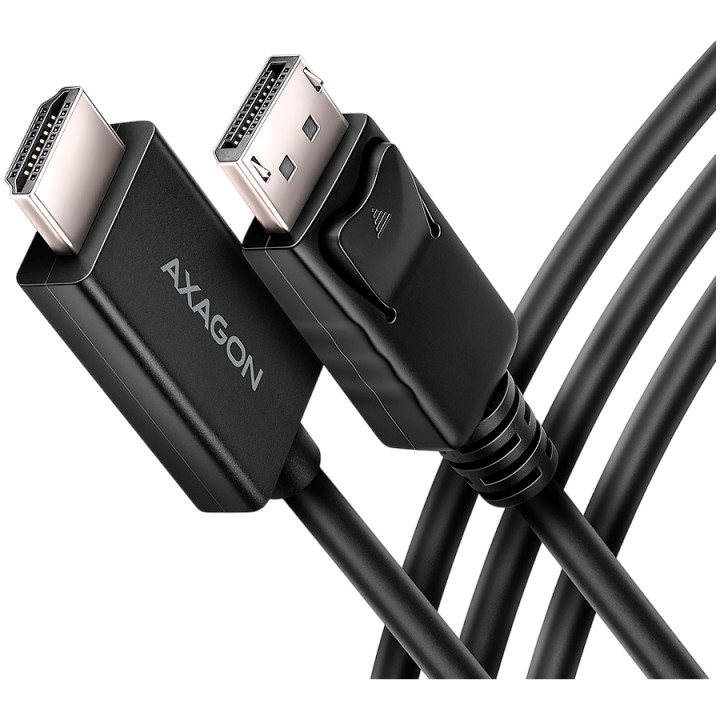 Кабел AXAGON RVD-HI20C2, DisplayPort към HDMI 2.0, 1.8м, 4K/60Hz - 8595247908797 - 1