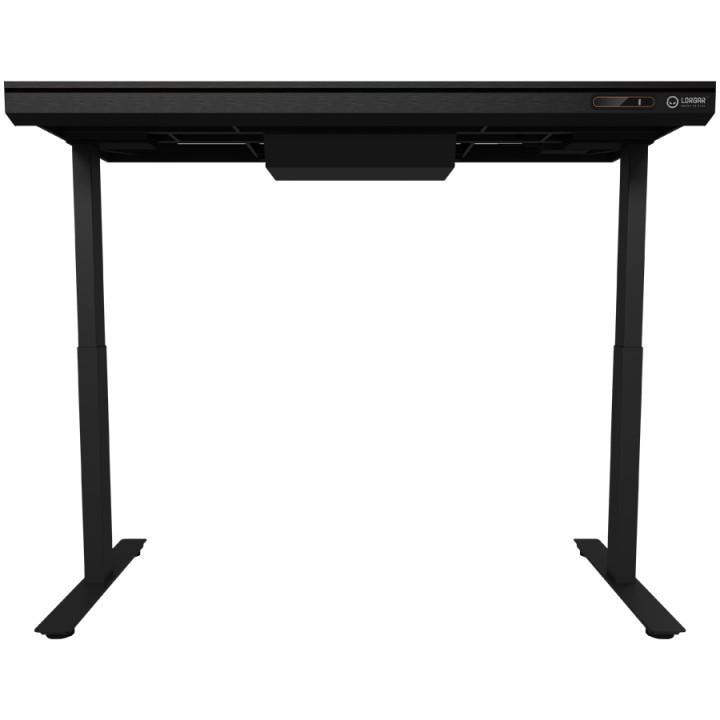 Геймърско бюро LORGAR Pro 80, 116см, двигателен регулируем за височина, RGB подсветка, безжично зареждане, 80кг натоварване - LR