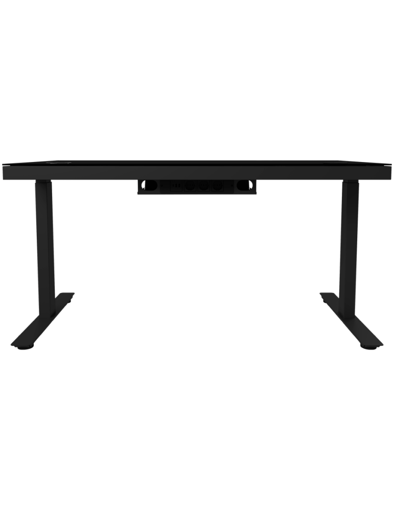 Геймърско бюро LORGAR Pro 80, 116см, двигателен регулируем за височина, RGB подсветка, безжично зареждане, 80кг натоварване - LR