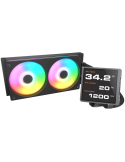 Водно охлаждане за процесор COUGAR Poseidon Vistek Pro ARGB 240, 240mm AiO, LCD дисплей, 2x 125mm вентилатора - CGR-PSDVPRGB-B-2