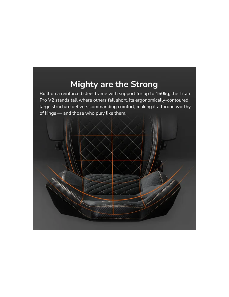 Геймърски стол COUGAR Titan Pro V2 Gold F, алуминиева рамка, PVC кожа + велур, клас 4 газлифт, регулируем гръбнак, памет-пенна в