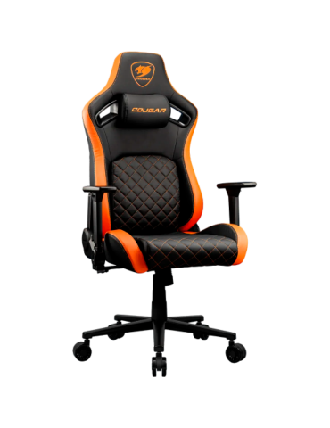 Геймърски стол COUGAR DEFENSOR F, Woven Fabric, 4D регулируеми подлакътници, Lumbar Arch, Black/Orange - CGR-DFF - 1