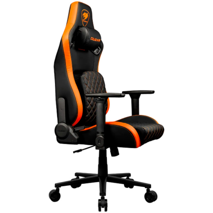 Геймърски стол COUGAR DEFENSOR F, Woven Fabric, 4D регулируеми подлакътници, Lumbar Arch, Black/Orange - CGR-DFF - 3