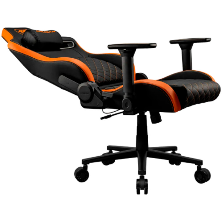 Геймърски стол COUGAR DEFENSOR F, Woven Fabric, 4D регулируеми подлакътници, Lumbar Arch, Black/Orange - CGR-DFF - 6