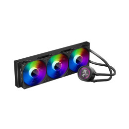 Водно охлаждане за процесор 1stPlayer Thunderstorm TS4 360, 360mm 3x120mm, медна глава, 300W, aRGB Digital Display - TS4-360-BK 