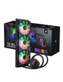 Водно охлаждане за процесор 1stPlayer Thunderstorm TS4 360, 360mm 3x120mm, медна глава, 300W, aRGB Digital Display - TS4-360-BK 