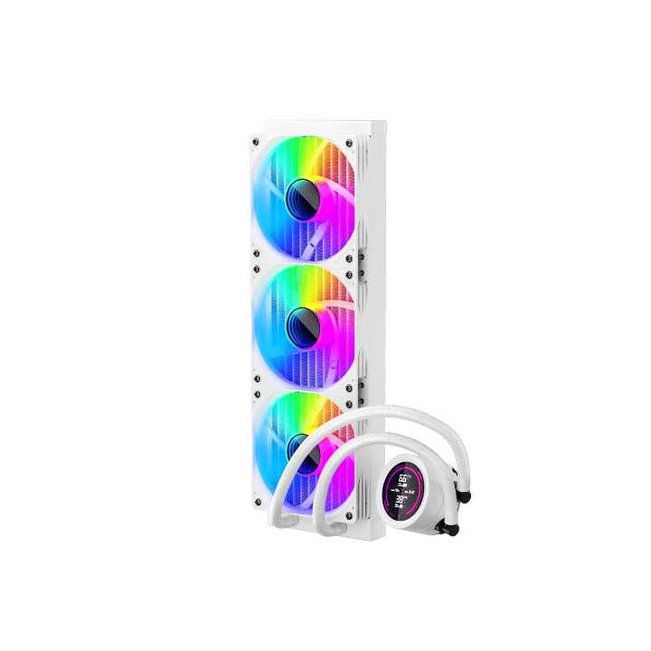 Водно охлаждане за процесор 1stPlayer Thunderstorm TS4 360, 360mm, 3x120mm вентилатор, 300W капацитет, медена база, aRGB, дигита