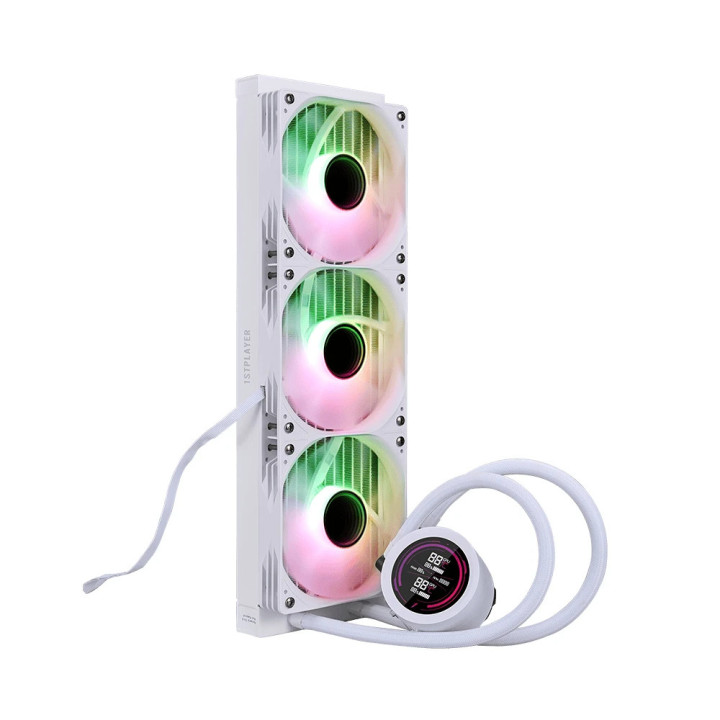 Водно охлаждане за процесор 1stPlayer Thunderstorm TS4 360, 360mm, 3x120mm вентилатор, 300W капацитет, медена база, aRGB, дигита