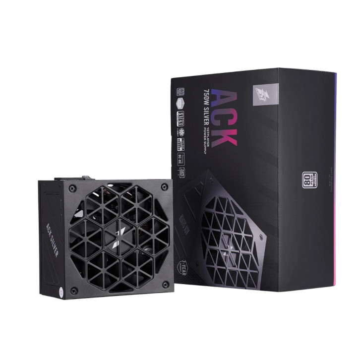 Захранване 1stPlayer ACK Silver 750W ATX 3.1, 80PLUS SILVER, Active PFC, 140mm вентилатор - PS-750BA7 - 6