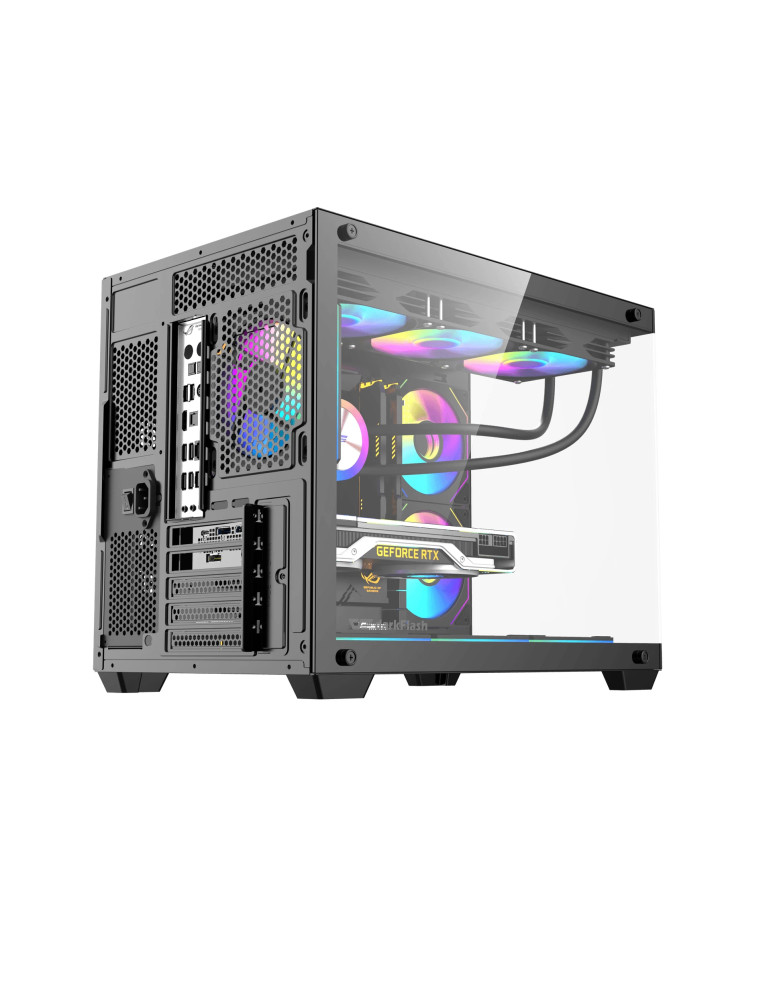 Кутия за компютър Darkflash B275 PRO, mATX Mini Tower, 6x120mm ARGB вентилатори, Tempered Glass - B275-PRO-6F-BK - 7