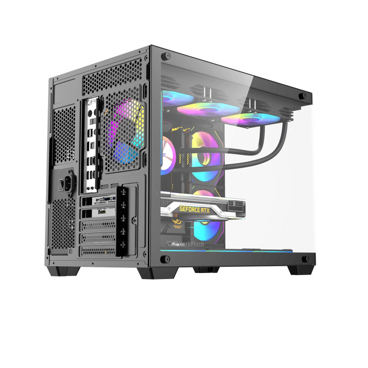 Кутия за компютър Darkflash B275 PRO, mATX Mini Tower, 6x120mm ARGB вентилатори, Tempered Glass - B275-PRO-6F-BK - 7