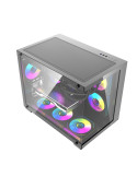 Кутия за компютър Darkflash B275 PRO, mATX Mini Tower, 6x120mm ARGB вентилатори, Tempered Glass - B275-PRO-6F-BK - 8