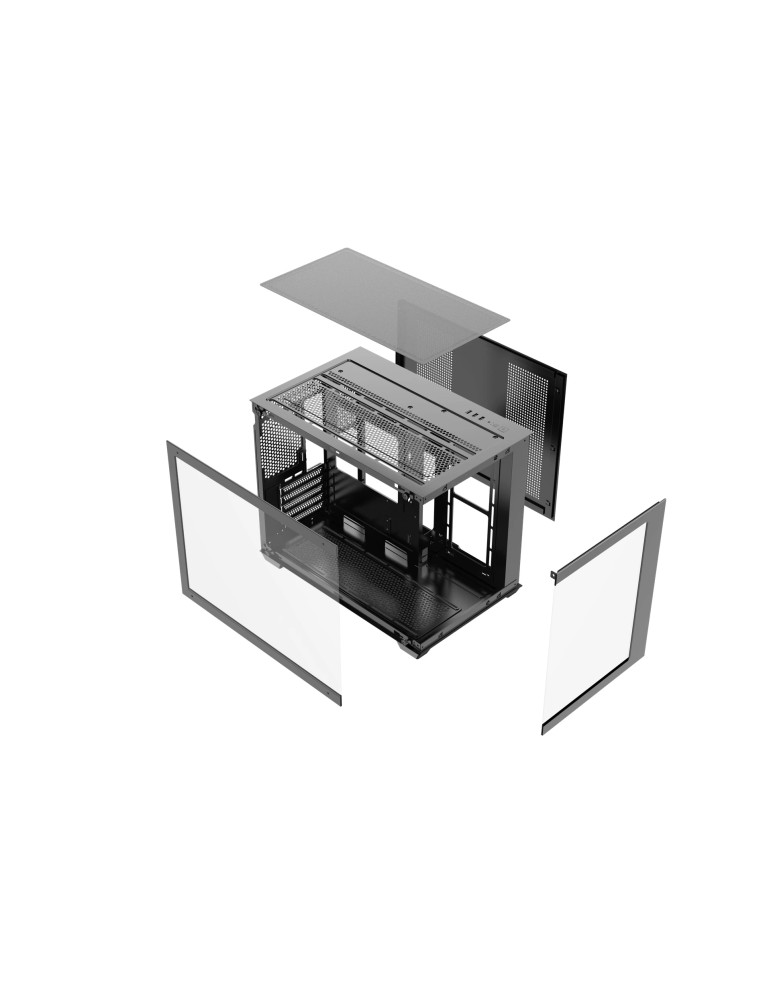 Кутия за компютър Darkflash B275 PRO, mATX Mini Tower, 6x120mm ARGB вентилатори, Tempered Glass - B275-PRO-6F-BK - 19