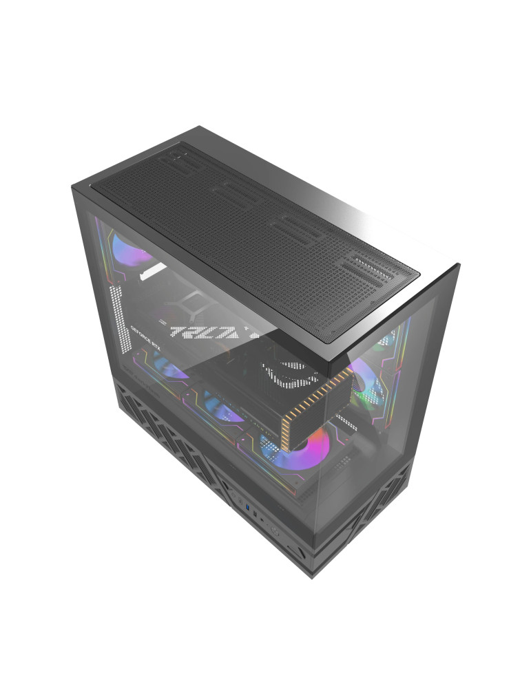 Кутия за компютър Darkflash DS950 Black, ATX Mid Tower, Tempered Glass, 6x 120mm A-RGB, 450x222x465mm - DS950-6F-BK - 7