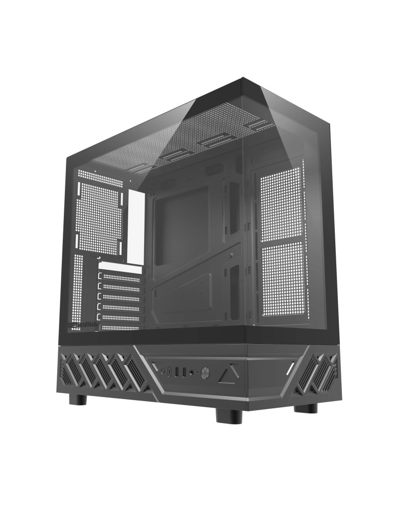 Кутия за компютър Darkflash DS950 Black, ATX Mid Tower, Tempered Glass, 6x 120mm A-RGB, 450x222x465mm - DS950-6F-BK - 12