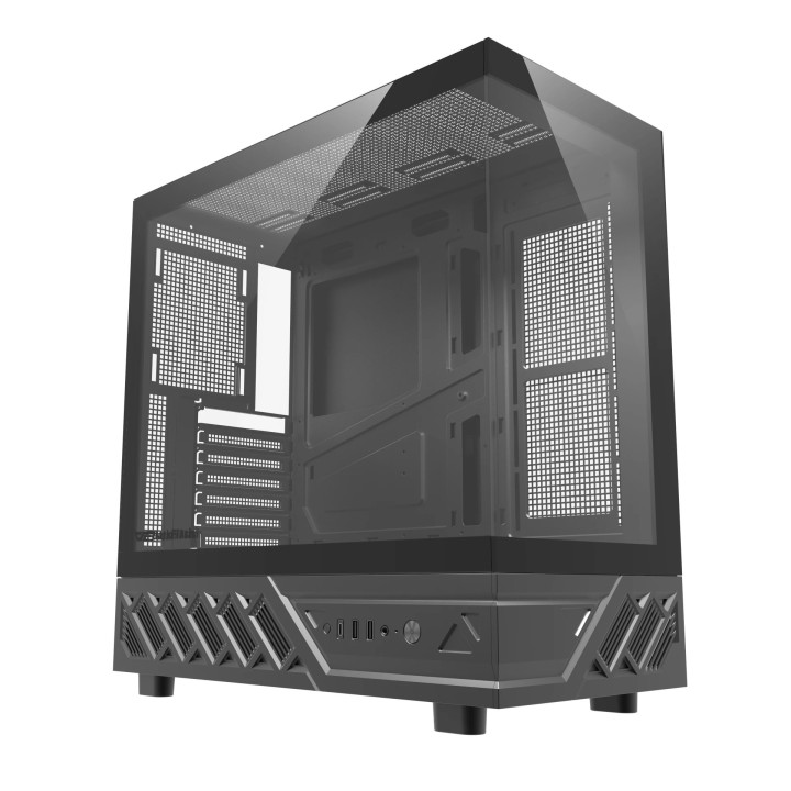Кутия за компютър Darkflash DS950 Black, ATX Mid Tower, Tempered Glass, 6x 120mm A-RGB, 450x222x465mm - DS950-6F-BK - 12