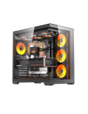 Кутия за компютър Darkflash C280 Black, Middle Tower EATX, Tempered Glass, 7x ARGB вентилатори - C280-7F-BLACK - 1