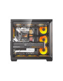 Кутия за компютър Darkflash C280 Black, Middle Tower EATX, Tempered Glass, 7x ARGB вентилатори - C280-7F-BLACK - 3