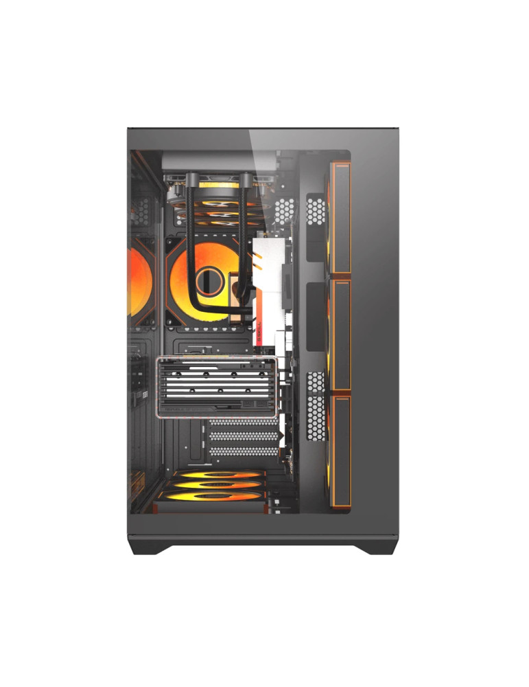 Кутия за компютър Darkflash C280 Black, Middle Tower EATX, Tempered Glass, 7x ARGB вентилатори - C280-7F-BLACK - 4