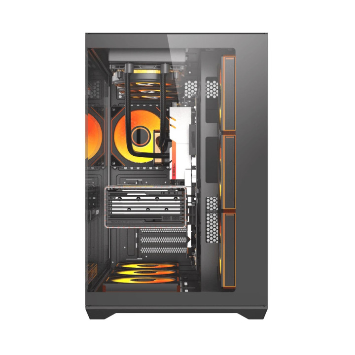 Кутия за компютър Darkflash C280 Black, Middle Tower EATX, Tempered Glass, 7x ARGB вентилатори - C280-7F-BLACK - 4