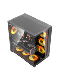 Кутия за компютър Darkflash C280 Black, Middle Tower EATX, Tempered Glass, 7x ARGB вентилатори - C280-7F-BLACK - 5
