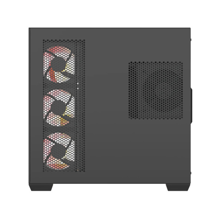 Кутия за компютър Darkflash C280 Black, Middle Tower EATX, Tempered Glass, 7x ARGB вентилатори - C280-7F-BLACK - 7