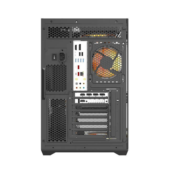 Кутия за компютър Darkflash C280 Black, Middle Tower EATX, Tempered Glass, 7x ARGB вентилатори - C280-7F-BLACK - 8