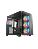 Кутия за компютър DeepCool CG530U, ATX/mATX/Mini-ITX, 4x120mm ARGB вентилатори, Tempered Glass, 7 слота разширение - R-CG530U-BK