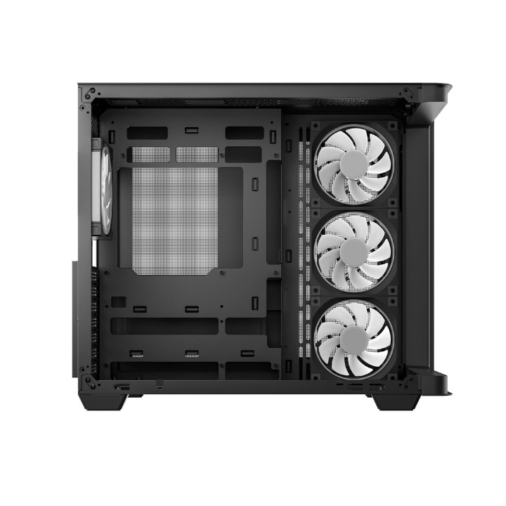 Кутия за компютър DeepCool CG530U, ATX/mATX/Mini-ITX, 4x120mm ARGB вентилатори, Tempered Glass, 7 слота разширение - R-CG530U-BK