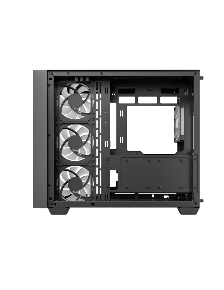 Кутия за компютър DeepCool CG530U, ATX/mATX/Mini-ITX, 4x120mm ARGB вентилатори, Tempered Glass, 7 слота разширение - R-CG530U-BK